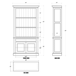 Edwardian Bookcase-Blue Hand Home
