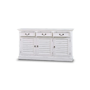 Narrow Shutter 3 Door Sideboard-Blue Hand Home