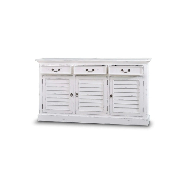Narrow Shutter 3 Door Sideboard-Blue Hand Home