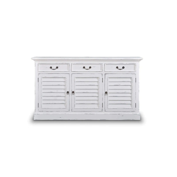 Narrow Shutter 3 Door Sideboard-Blue Hand Home