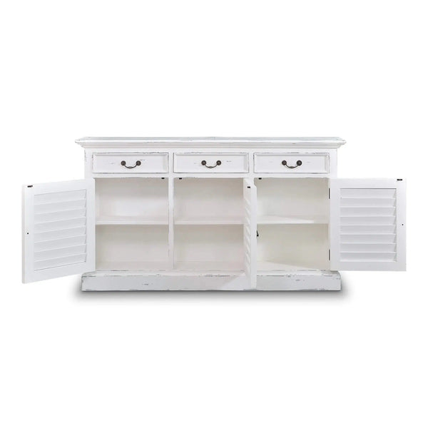 Narrow Shutter 3 Door Sideboard-Blue Hand Home