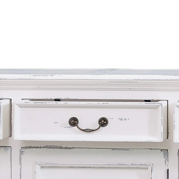 Narrow Shutter 3 Door Sideboard-Blue Hand Home
