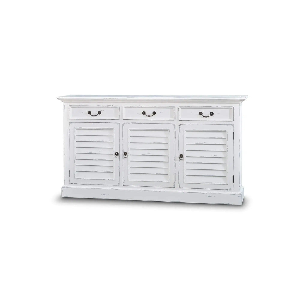 Narrow Shutter 3 Door Sideboard-Blue Hand Home