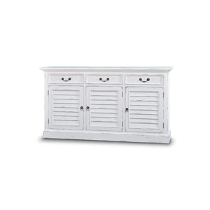 Narrow Shutter 3 Door Sideboard-Blue Hand Home
