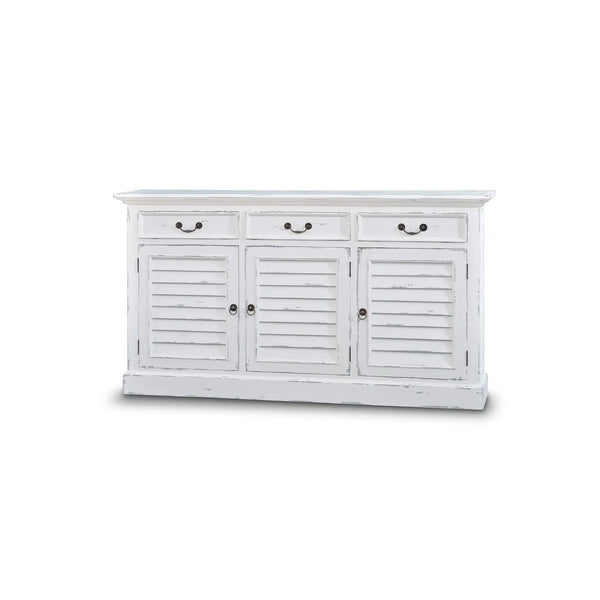 Narrow Shutter 3 Door Sideboard-Blue Hand Home