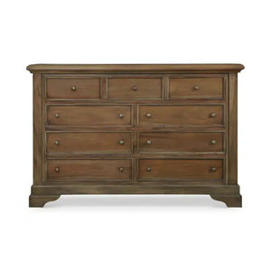 Huntley 9 Drawer Dresser In Straw Wash-Blue Hand Home