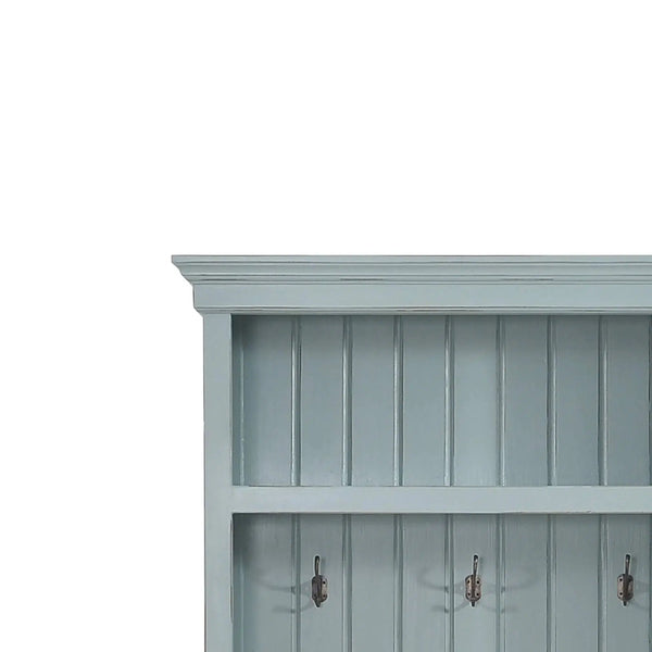 Homestead Hallstand w/ Rattan Baskets-Blue Hand Home