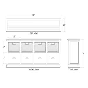 Cape Cod Storage-Blue Hand Home