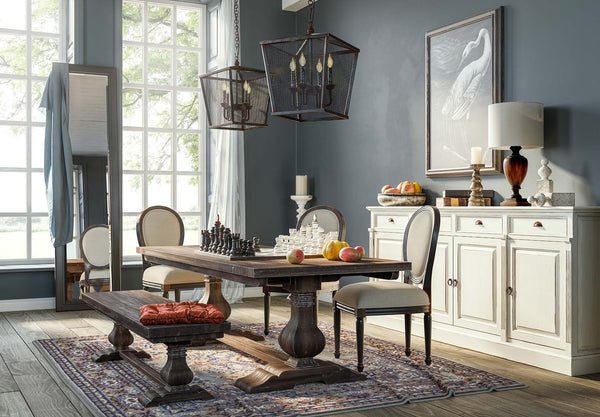 Trestle Dining Bench-Blue Hand Home