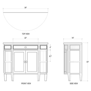 Cocktail Console-Blue Hand Home