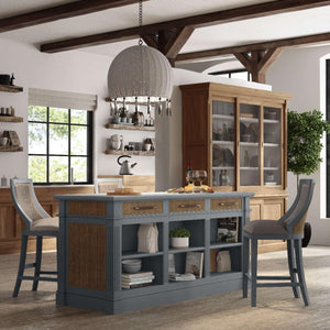 Roosevelt Kitchen Island-Blue Hand Home
