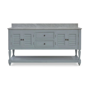 Cottage Master Vanity w/ Sink & Marble Top-Blue Hand Home