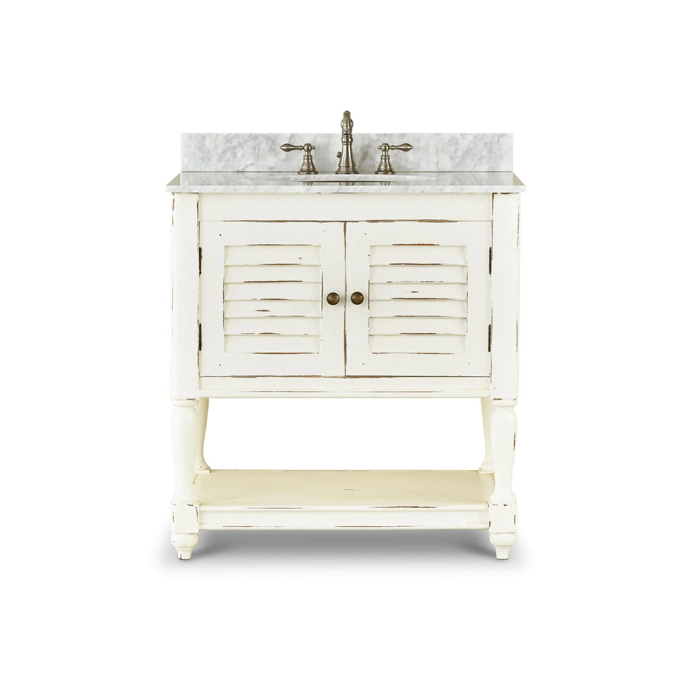 Cottage Guest Vanity w/ Sink & Marble Top-Blue Hand Home