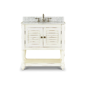 Cottage Guest Vanity w/ Sink & Marble Top-Blue Hand Home