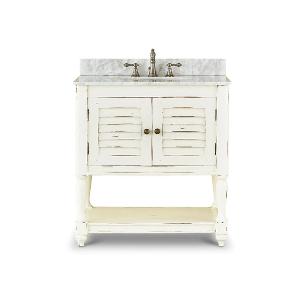 Cottage Guest Vanity w/ Sink & Marble Top-Blue Hand Home