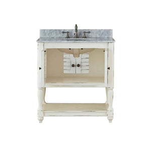 Cottage Guest Vanity w/ Sink & Marble Top-Blue Hand Home