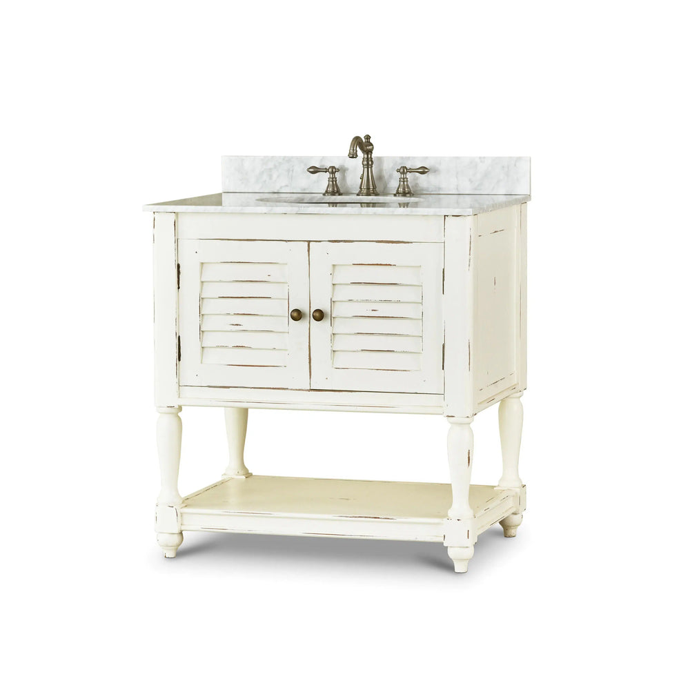 Cottage Guest Vanity w/ Sink & Marble Top-Blue Hand Home