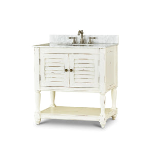 Cottage Guest Vanity w/ Sink & Marble Top-Blue Hand Home