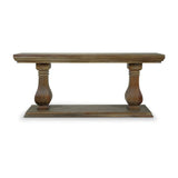 Bayside Console In Straw Wash-Blue Hand Home