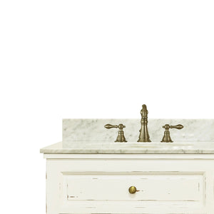 Shutter Double Vanity w/ Sink & Marble Top-Blue Hand Home