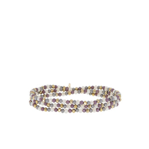 Mini stretch crystal beaded wrap bracelet-Blue Hand Home