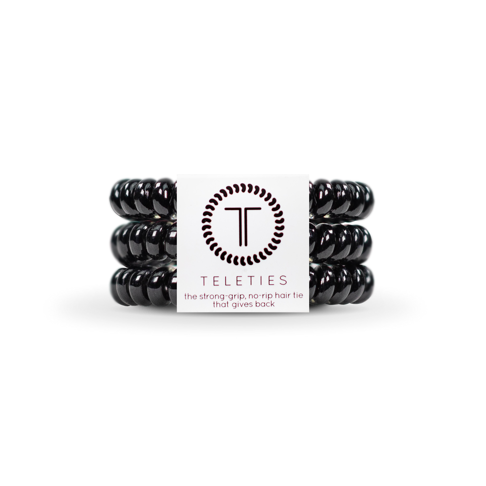 Spiral Hair Coils | Small | Jet Black Hair Ties-Blue Hand Home