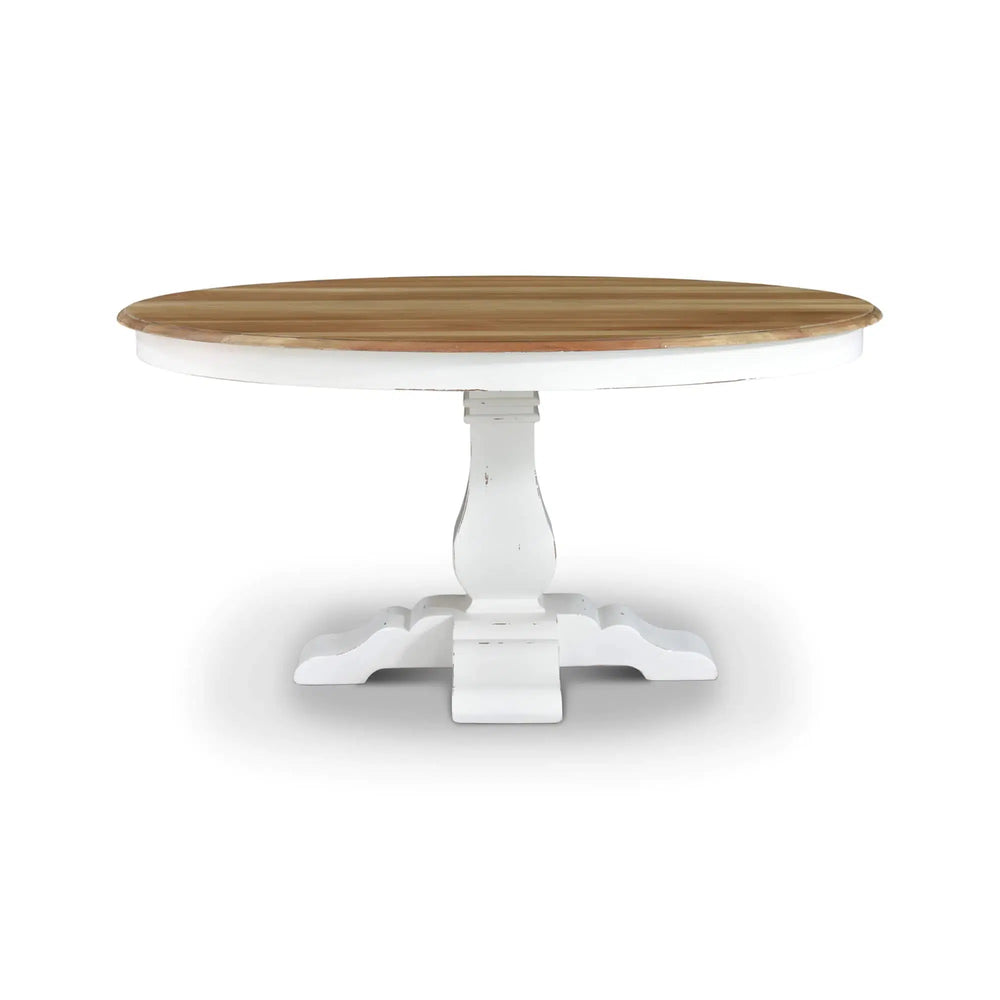 Trestle Round Dining Table 60"-Blue Hand Home