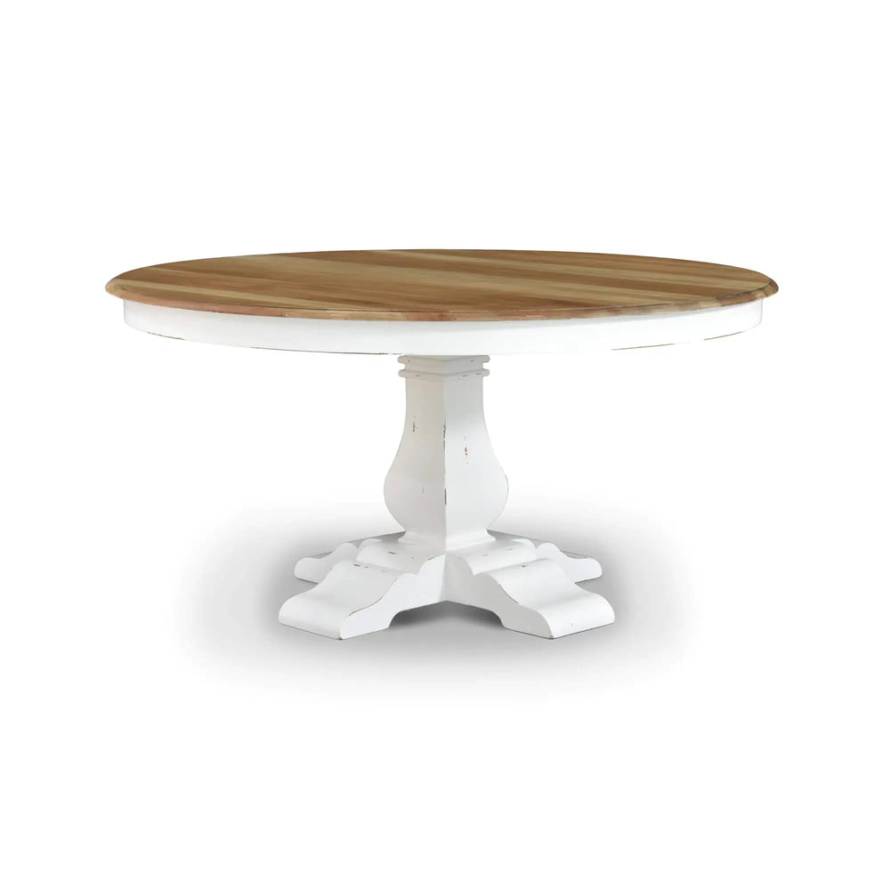 Trestle Round Dining Table 60"-Blue Hand Home