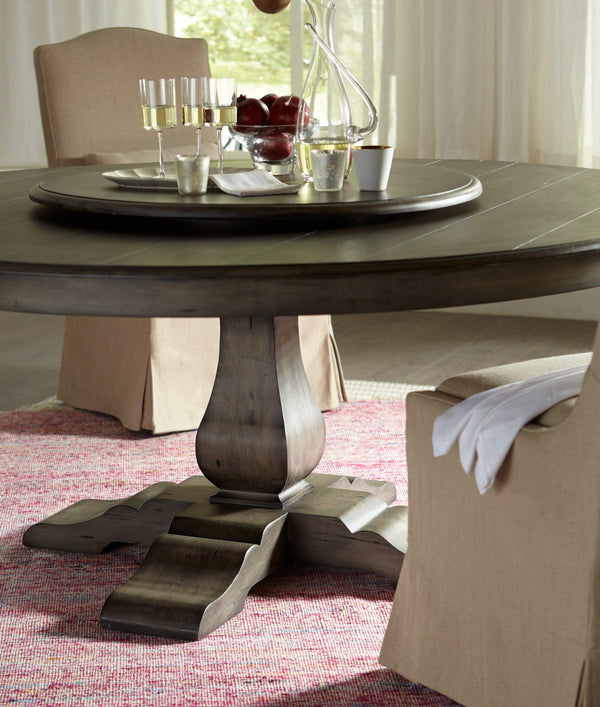 Trestle Round Dining Table 60"-Blue Hand Home