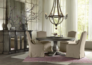 Trestle Round Dining Table 72''-Blue Hand Home
