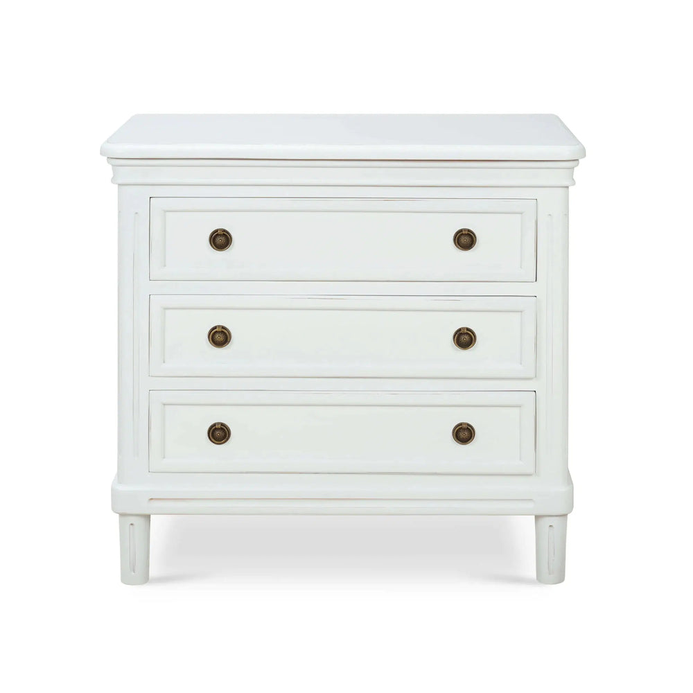 Hayward 3 Drawer Dresser Small in Architectural White-Blue Hand Home