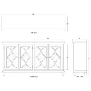 Hamilton 4 Door Buffet w/ 2 LED-Blue Hand Home