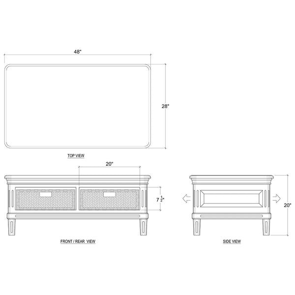 Hayward Coffee Table-Blue Hand Home