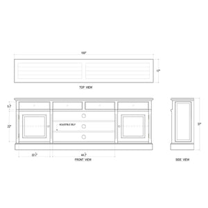 Hudson Media Console-Blue Hand Home