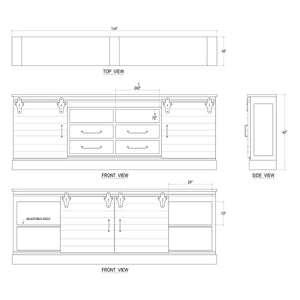Sonoma Media Console-Blue Hand Home