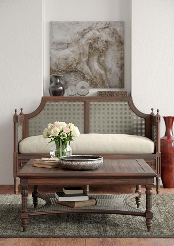 Montego Square Coffee Table-Blue Hand Home