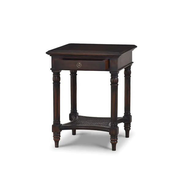Montego Square End Table w/ Drawer-Blue Hand Home