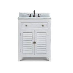 Shutter Vanity w/ Sink & Marble Top-Blue Hand Home