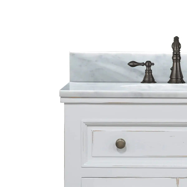 Shutter Vanity w/ Sink & Marble Top-Blue Hand Home