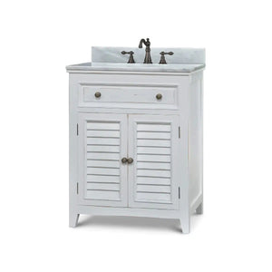 Shutter Vanity w/ Sink & Marble Top-Blue Hand Home