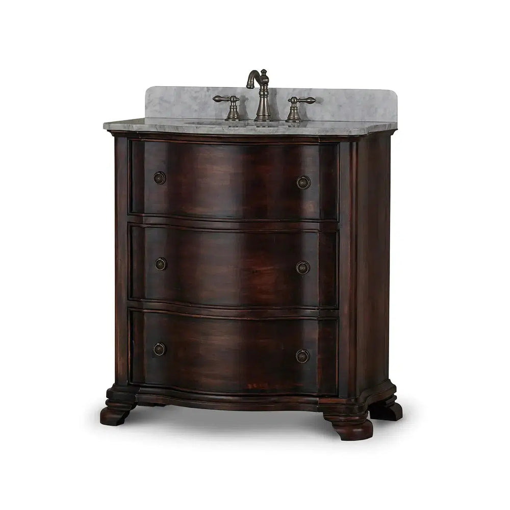 Davis Vanity w/ Sink & Marble Top-Blue Hand Home