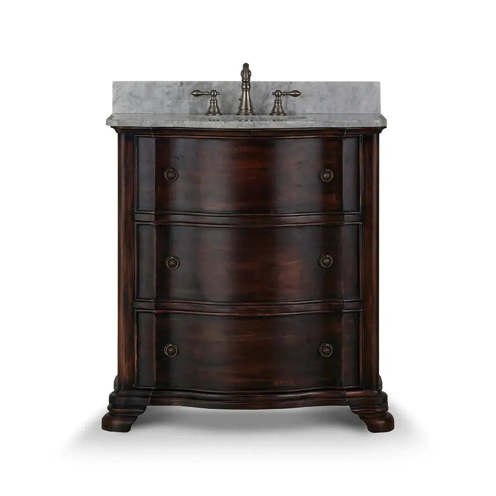 Davis Vanity w/ Sink & Marble Top-Blue Hand Home