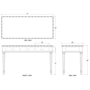 St. James Desk-Blue Hand Home