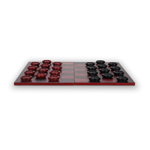 Oldtimers Checker Set w/ Board-Blue Hand Home