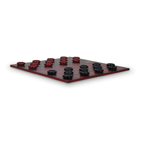 Oldtimers Checker Set w/ Board-Blue Hand Home