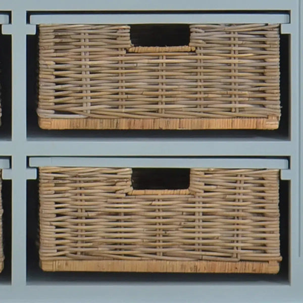 Sonoma Storage Cabinet w/ Baskets-Blue Hand Home