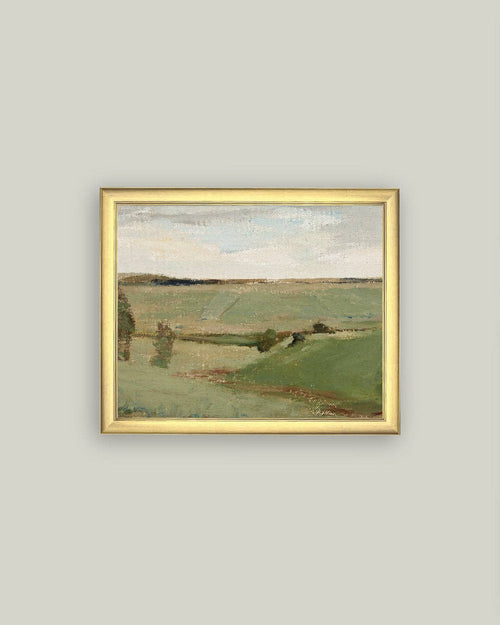 Studies by a River Framed Antique Art-Blue Hand Home