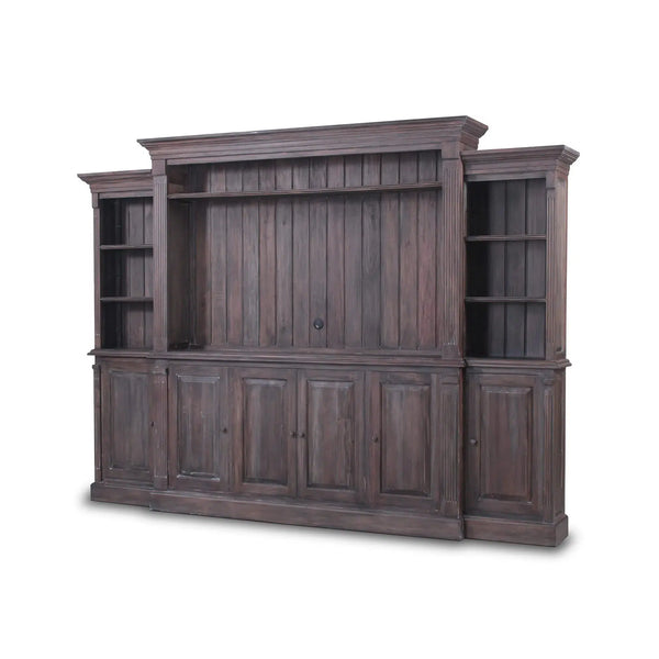 French Hens Media Cabinet-Blue Hand Home
