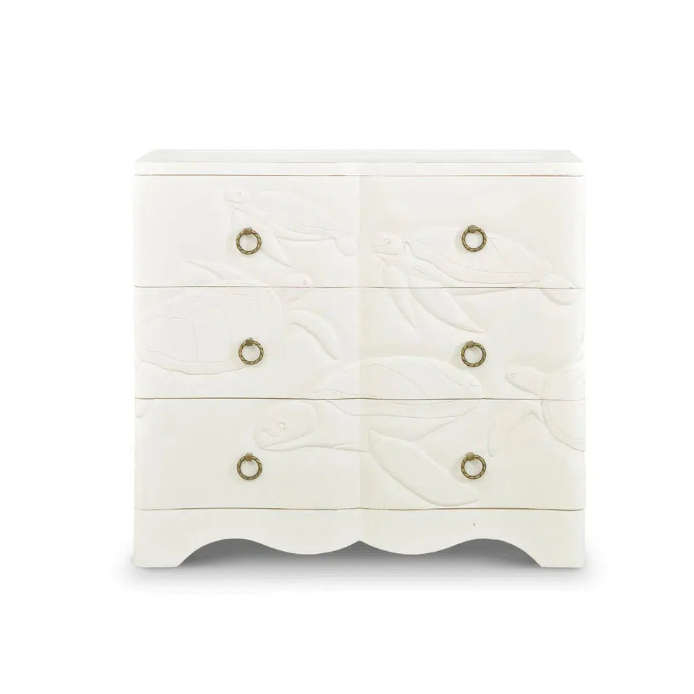 Chelonian Turtle 3 Drawer Chest-Blue Hand Home