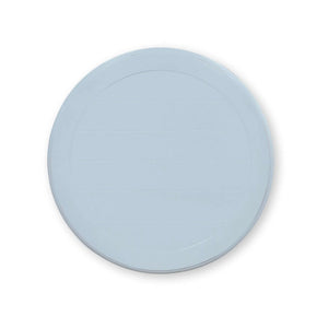 Martinique Round Side Table In Ocean Blue w/ Rattan Natural on Shelfs-Blue Hand Home